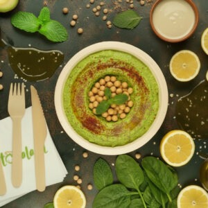 hummus avocado e spinaci